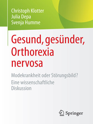 cover image of Gesund, gesünder, Orthorexia nervosa